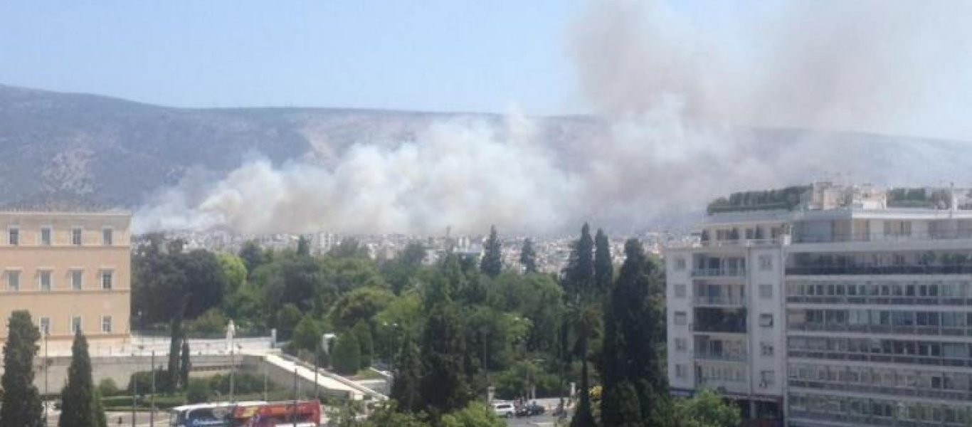 Πυρκαγιά πίσω από το σκοπευτήριο της Καισαριανής (φωτό, βίντεο) (upd)